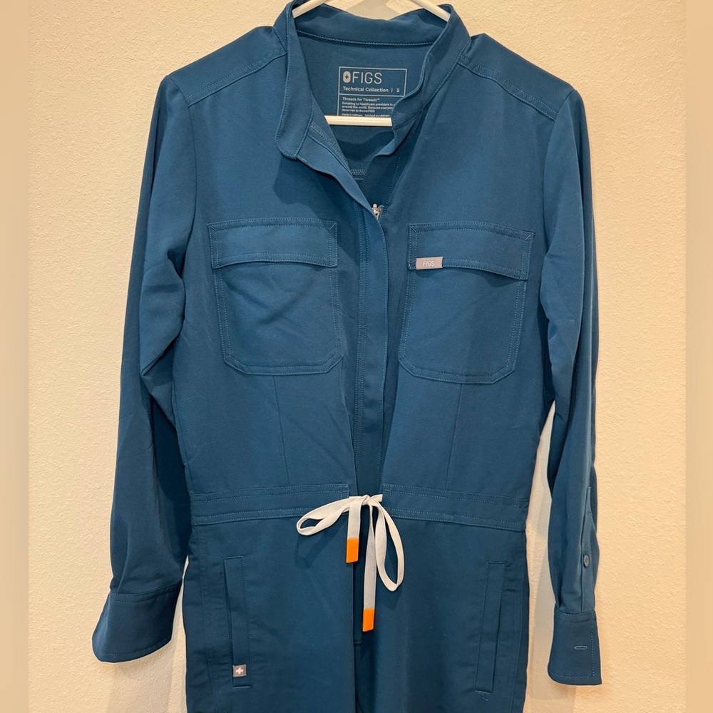 Figs Miller Jumpsuit Deep Reef S